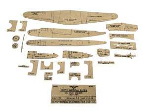 WW2 1943 U.S. Navy Bureau of Aeronautics (172 Scale) Model Template of the North American B-25B Mitchell Bomber