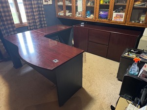 Large Executive Desk & Credenza