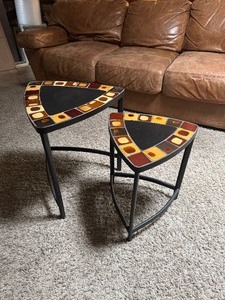 Messia IndoorOutdoor Mosaic Nesting Tables