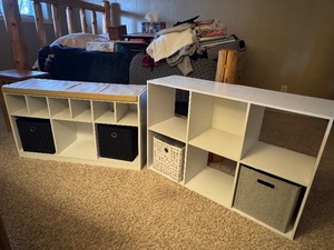 Lot of (2) White Shelves