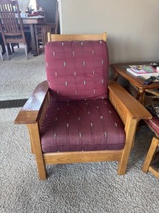 Slat Mission Morris Chair with Adjustable Back & Ottoman