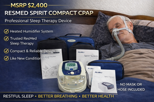 MSRP $2,400 RESMED AUTOSET SPIRIT CPAP MACHINE WITH HEATED HUMIDIFIER  PROFESSIONAL SLEEP THERAPY DEVICE WCARRY CASE, MANUALS &amp POWER SUPPLY  LIKE NEW WORKING CONDITION  NO MASK OR HOSE INCLUDED