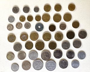 Group of Vintage French and Swiss Coins