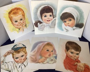 Adorable Group of Childrens Prints, Drawing and Silhouette