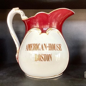 Fine Antique Commemorative Pitcher From the American House (Hotel) in Boston (circa 1865)