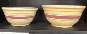 Pair of Watt Yellowware Bowls
