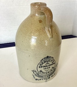 Antique Stoneware Whisky Jug