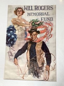 Vintage Howard Chandler Christy Will Rogers Poster