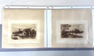 Trio of Vintage Louis Harlow Etchings