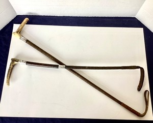 Pair of Vintage Stag Handle Riding Crops