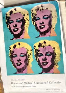 Vintage Andy Warhol Poster Four Marilyns - Walker Art Center Exhibitiion 1986