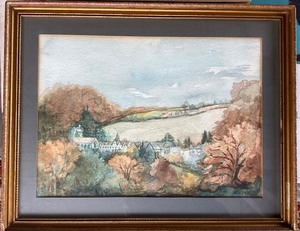 Pair of Vintage Watercolor Paintings