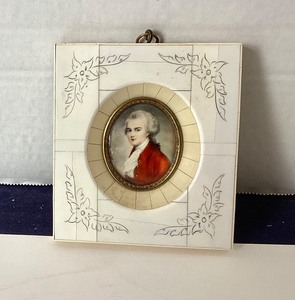 Vintage Portrait Miniature of Amadeus Mozart