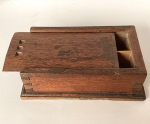 Antique Walnut Slide Lid Box