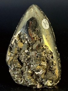 Lustrous Polished Pyrite Freeform Point with Natural Cubic Crystal Vugs - Peru - (1 lb 2.3 oz  519 g)