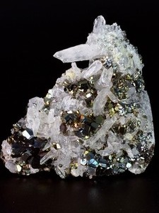 World-Class Iridescent Pyrite with Quartz Points  Rare Collector Specimen - (6.8 oz  194 g)