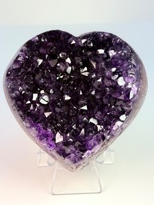 AAA Uruguayan Deep Purple Amethyst Druzy Heart  Collectors Grade - (1 lb 14.5 oz  865 g)