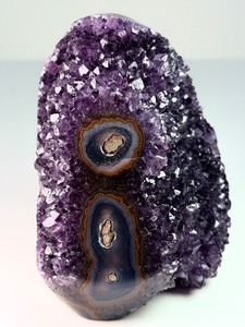 Rare Uruguayan "Stalactite Eye" Amethyst – AAA Deep Purple Druze – Museum Grade - (2 lbs 15.3 oz / 1 kg 342 g)