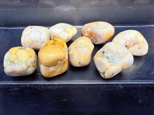 Lot of 8 Spotted Agate (King Cobra Jasper) Tumbled Stones  Natural Grounding Crystals