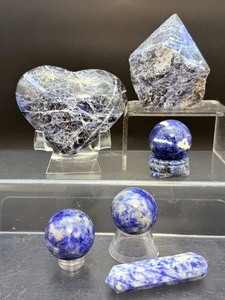 Premium 6-Piece Royal Blue Sodalite Collectors Suite.
