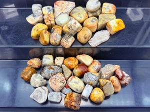 Lot of Premium Crazy Lace Agate Tumbled Stones  Vibrant Mexican Agate Patterns