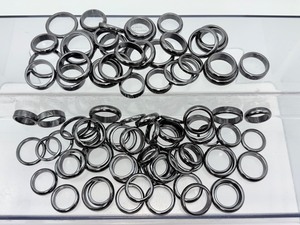 Lot of Natural Hematite Rings - Mixed Sizes &amp Styles  Metaphysical Protection