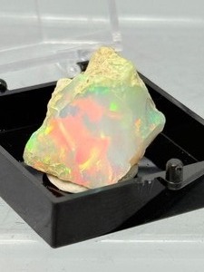 Investment Grade Pair of High-Flash Raw Welo Opals from Ethiopia