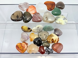 Bulk 12 Kilo Mixed Natural Gemstone Hearts - Hand-Polished Puffy Crystal Collection, Assorted Healing Stones & Polished Pocket Worry Stones Lot
