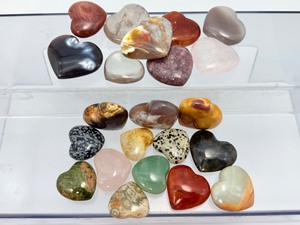 12 Kilo Bulk Polished Gemstone Hearts - 20 Varieties of Natural Healing Crystals