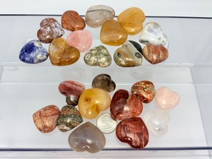 12 Kilo Bulk Lot Premium Natural Mixed Gemstone Hearts  Hand-Polished Pocket Worry Stones & Healing Crystals Set