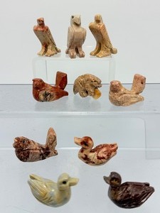 Exquisite Hand-Carved Peruvian Soapstone Little Critters  Complete 10-Piece Miniature Animal Spirit Totem Collection