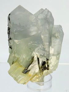 Rare Chlorite Included Quartz with Epidote Cluster - Pakistan Mineral Specimen