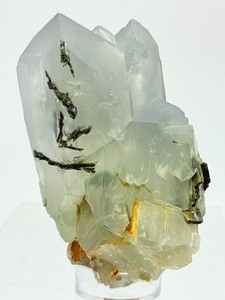 Rare Chlorite Included Quartz with Epidote Cluster - Pakistan Mineral Specimen