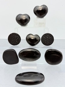 Ultimate 9pc Elite Shungite Protection Kit  Genuine Russian High-Polish Carvings &amp Sacred Geometry Set