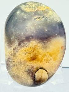 Stunning Polished Mossy Plume Agate Specimen  Rare Internal Feather Patterns