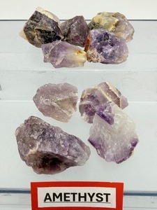 Raw Amethyst Specimen Set  Natural Purple Quartz Crystal Chunks