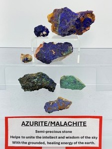 Natural Azurite & Malachite Raw Mineral Specimens Rare Crystalline Deep Azure & Forest Green Copper Ore Collection