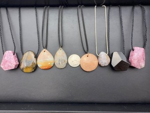 Curated Collection of 8 Natural Hand-Cut &amp Polished Gemstone Pendants