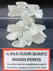 12 Kilo Bulk Clear Quartz Rough Points - Natural Raw Crystals