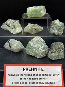 Natural Green Botryoidal Prehnite Raw Crystal Cluster Specimen Set Lot of 5 Pieces