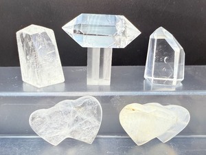 Premium Clear Quartz Collectors Set  5 Hand-Selected Specimen Pieces