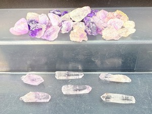 Rare Vera Cruz Amethyst Laser Point Set  High-Clarity Mexican Lavender Quartz Specimens