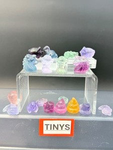 Natural Rainbow Fluorite Mini Carvings  Assorted Animal &amp Whimsical Figures