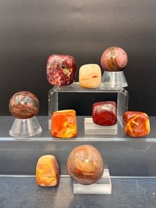 Rare Australian Mookaite Jasper Specimen  Vibrant Red & Ochre Polished Stone