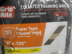 2000 pcs Grip Rite Collated Framing...