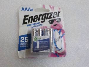 8 Energizer AAA Batteries...