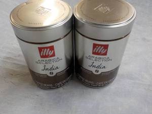 Illy India Coffee Beans 2 cans...