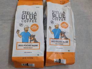 2 Stella Blue Coffee 12 oz  bags Me...