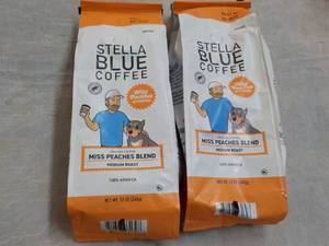 2 Stella Blue Coffee 12 oz bags Med...