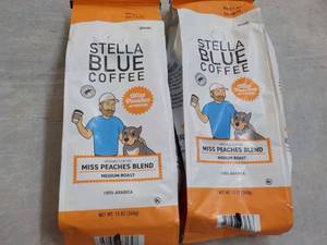 2 Stella Blue Coffee 12 oz bags Med...